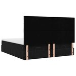 VidaXL Cadre de lit ottoman avec matelas noir 180x200cm velours