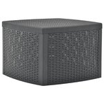 vidaXL Table d'appoint Anthracite 54x54x36 5 cm Plastique
