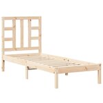 vidaXL Cadre de lit sans matelas 75x190 cm bois massif