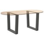 vidaXL Pieds de table basse en forme de V  2 pièces  anthracite  60 x (42-43 3) cm  acier