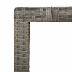 vidaXL Ensemble de bistro de jardin 7 Pièces coussins gris poly rotin