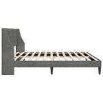 vidaXL Cadre de lit avec tête de lit Gris foncé 180 x 200 cm Velours