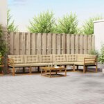 vidaXL Ensemble de canapés d'extérieur 7 Pièces Naturel et Beige
