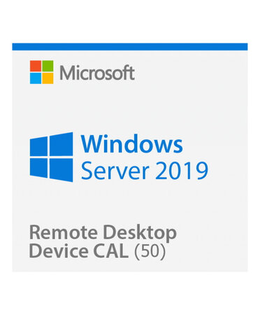 Microsoft Windows Server 2019 Remote Desktop Services (RDS) 50 device connections - Clé licence à télécharger
