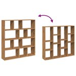 vidaXL Bibliothèque chêne artisanal 132x29x141 5 cm bois d'ingénierie