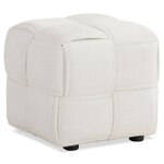Pouf Bouclé Beige Tabouret Petit