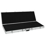 Vidaxl mallette pour arme à feu argenté 118 x 38 x 12 cm aluminium