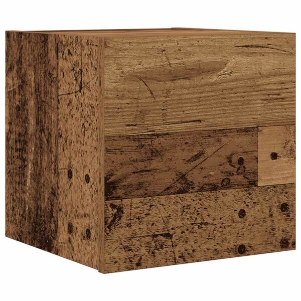 vidaXL Meuble TV mural vieux bois 30 5x30x30 cm