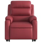 vidaXL Fauteuil inclinable de massage Rouge bordeaux Similicuir