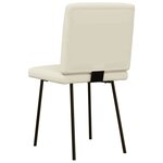 vidaXL Chaises à manger lot de 4 crème similicuir