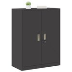 vidaXL Armoire de rangement Noir 80 x 40 x 105 cm Acier