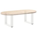 vidaXL Pieds de table basse en U 2 pièces Blanc 40 x (30-31) cm Acier