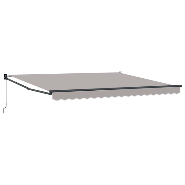 vidaXL Auvent Rétractable Gris clair 400 × 300 cm Polyester
