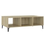 vidaXL Table basse blanc chêne sonoma 103 5x60x35 cm bois d'ingénierie