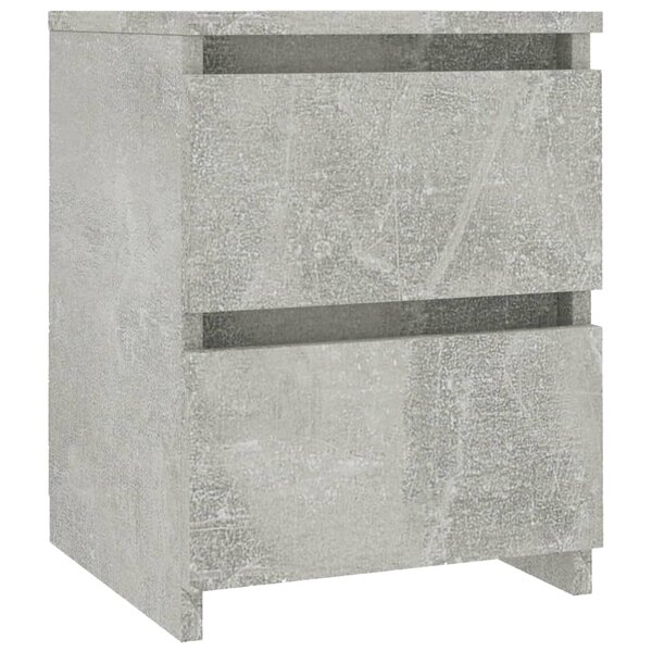 vidaXL Table de chevet Gris béton 30x30x40 cm Bois d’ingénierie