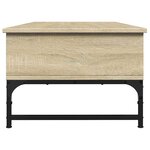 vidaXL Table basse chêne sonoma 100x50x35cm bois d'ingénierie et métal