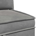vidaXL Sofa avec rangement Gris clair Velours