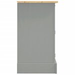 vidaXL Buffet Corona gris 112x43x78 cm bois massif pin mexicain