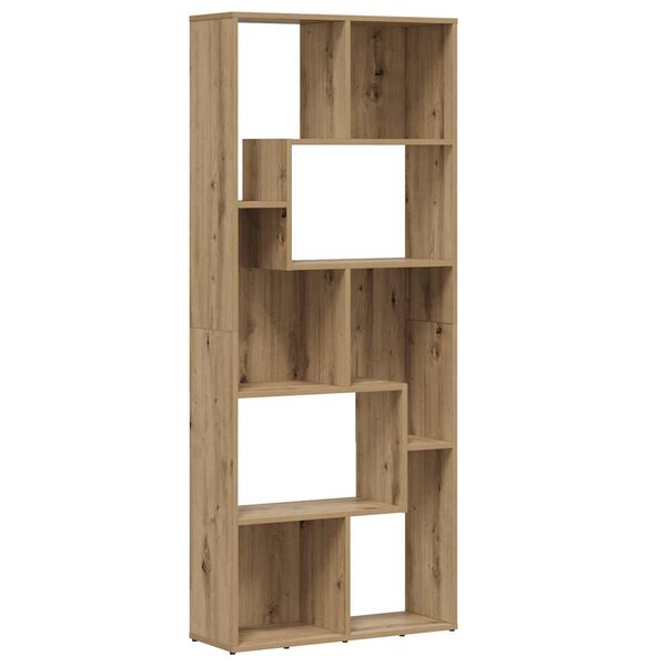 vidaXL Bibliothèque chêne artisanal 67x24x161 cm bois d'ingénierie