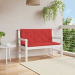 vidaXL Coussin de banc de jardin rouge 120x(50+50)x7 cm tissu oxford