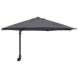 vidaXL Parasol de jardin Anthracite et noir 248 x 248 x 148 cm