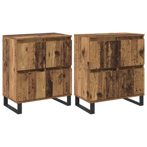 vidaXL Buffet 2 Pièces Bois ancien 60 x 35 x 70 cm