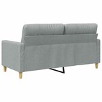 vidaXL Canapé à 2 places Gris clair 140 cm Tissu