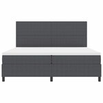 vidaXL Lit à ressort LED Gris foncé et blanc 200 x 200 cm