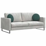 vidaXL Coussins de siège 2 Pièces Vert foncé Ø 40 x 13 cm Velours