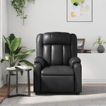 vidaXL Fauteuil de massage inclinable Noir Similicuir