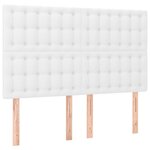 vidaXL Sommier à lattes de lit avec matelas et LED Blanc 140x190 cm