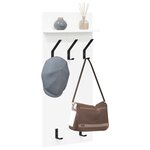vidaXL Porte-manteau mural Blanc 90 x 40 x 10 cm Bois d'ingénierie