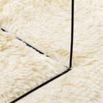 vidaXL Tapis Shaggy à poils longs NAVARRA crème 200x200 cm polyester