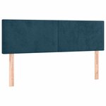 vidaXL Têtes de lit 2 Pièces Bleu foncé 72x5x78/88 cm Velours