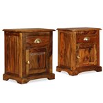 vidaXL Table de chevet 2 Pièces Bois 40x30x50 cm