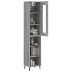 vidaXL Buffet haut Sonoma gris 34 5x34x180 cm Bois d'ingénierie