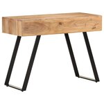 vidaXL Bureau 107x45x79 cm Bois d'acacia solide avec bord naturel
