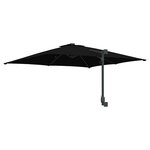 vidaXL Parasol de jardin Noir 248.5 x 247.5 x 160 cm tissu
