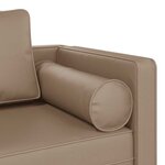 vidaXL Chaise longue avec coussins cappuccino similicuir