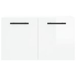 vidaXL Armoire murale Blanc brillant 60x36 5x35 cm Bois d'ingénierie