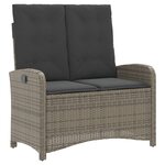 vidaXL Ensemble à manger jardin 4Pièces et coussins Gris Résine tressée