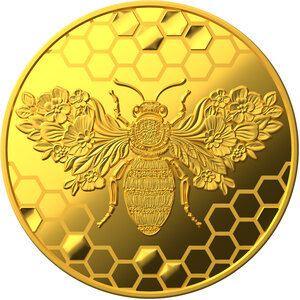 Monnaie GOLD BEE 1/10 Oz Or 25$ Niue 2026