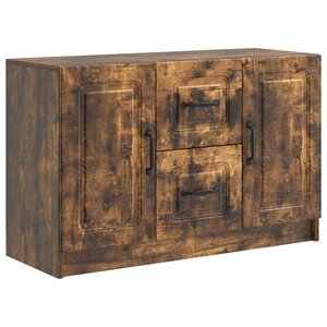 vidaXL Buffet Chêne fumé 89 x 34 5 x 57 cm Bois d'ingénierie
