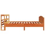 vidaXL Cadre de lit sans matelas cire marron 100x200cm bois pin massif