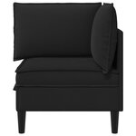 vidaXL Canapé d'angle avec rangement Noir Velours