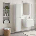 vidaXL Cabinet de Salle de Bain Mural Blanc 33 x 34 5 x 160 cm