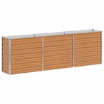 vidaXL Jardinière surélevée Marron Clair 240 x 40 x 77 cm