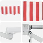 vidaXL Auvent rétractable électrique Rouge et Blanc 5 x 3 m