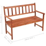 Vidaxl banc de jardin avec coussin 120 cm bois d'acacia massif