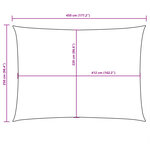 vidaXL Voile de parasol tissu oxford rectangulaire 2 5x4 5 m crème